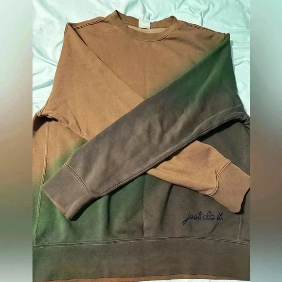 Nike NSW Game Day Club Crew Archaeo Brown Green Tri ColorFQ6142-256 Mens Medium - Picture 13 of 13